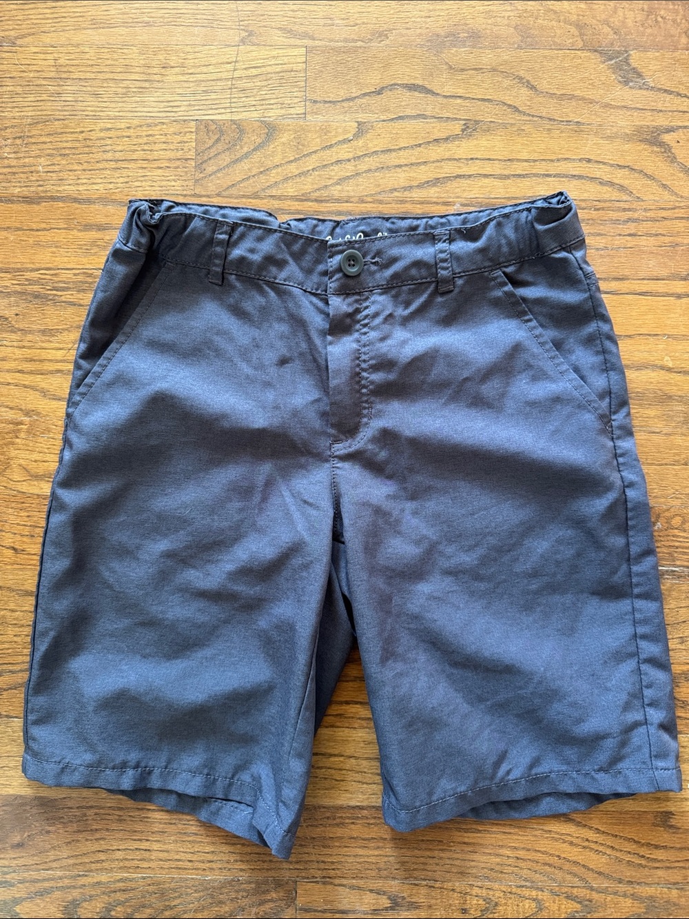 Cat & Jack Activewear Gray Kids Flat-Front Snap Shorts size 14